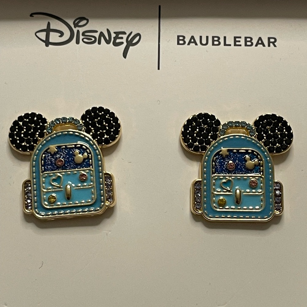 Disney BaubleBar Backpack Mickey Earrings‎
